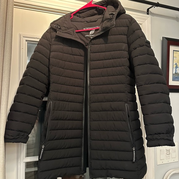 BCBG MAXAZRIA Quilted Black Winter Jacket Size M - Picture 9 of 9